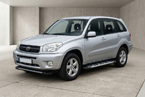 Toyota Rav 4 2001-2005 рр. Бокові пороги Sunrise (2 шт., алюміній) фото 1