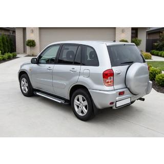 Бокові пороги Line (2 шт., алюміній) Toyota Rav 4 2001-2005 рр. фото 1