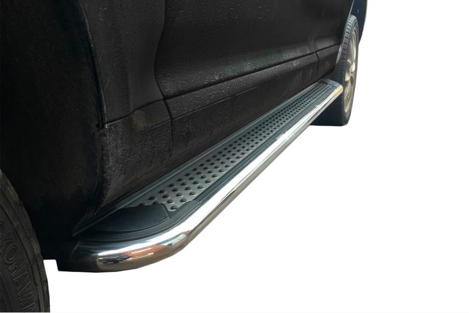 Ford Ranger 2011-2022 рр. Бокові пороги Maydos v2 (2 шт., алюміній ↗ нерж) Image