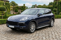 Porsche Cayenne 2010-2017 рр. Бокові пороги Maydos v2 (2 шт., алюміній ↗ нерж) фото 1