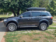 Mitsubishi Pajero Sport 2008-2015 рр. Бокові пороги Maydos V2 (2 шт., алюміній ↗ нерж) фото 7