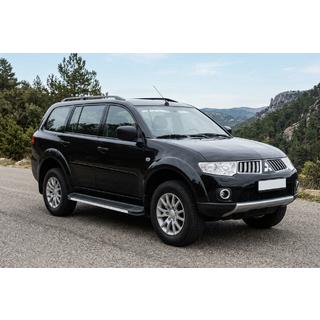 Бокові пороги Maya V1 (2 шт., алюміній) Mitsubishi Pajero Sport 2008-2015 рр. фото 1