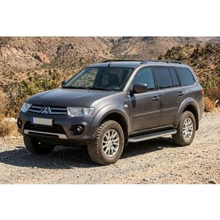 Бокові пороги Tayga (2 шт., алюміній) Mitsubishi Pajero Sport 2008-2015 рр. фото 1