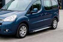 Peugeot Partner Tepee 2008-2018 рр. Бокові пороги Allmond Grey (2 шт., алюм.) фото 1