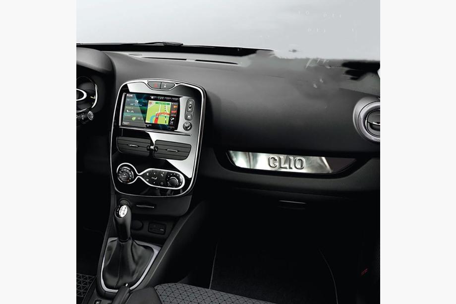 Renault Clio IV 2012-2019 рр. Накладка на передню консоль (нерж.) Image