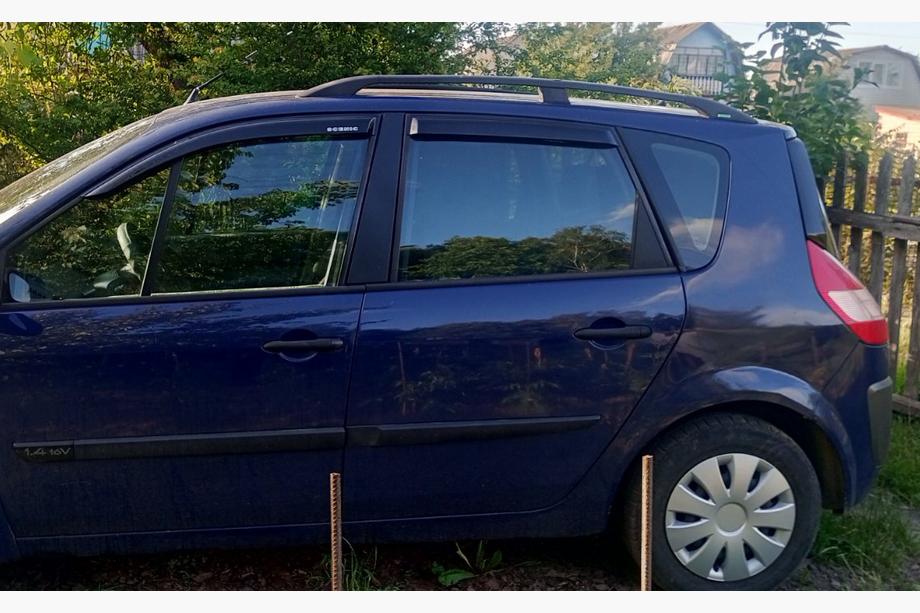 Renault Scenic/Grand 2003-2009 рр. Рейлінги Чорні (2 шт) Коротка база Фото 8
