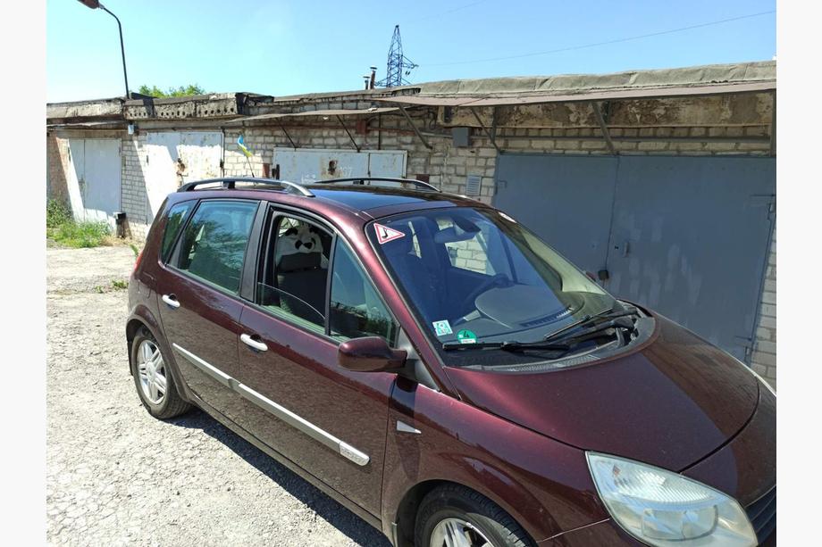 Renault Scenic/Grand 2003-2009 рр. Рейлінги Чорні (2 шт) Коротка база Фото 7