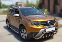 Renault Duster 2018-2024 рр. Кенгурятник без напису WT003 (нерж.) фото 7