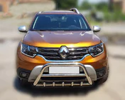 Renault Duster 2018-2024 рр. Кенгурятник без напису WT003 (нерж.) фото 8
