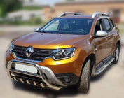 Renault Duster 2018-2024 рр. Кенгурятник без напису WT003 (нерж.) фото 9