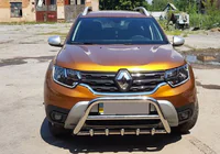 Renault Duster 2018-2024 рр. Кенгурятник без напису WT003 (нерж.) фото 5
