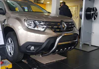 Renault Duster 2018-2024 рр. Кенгурятник без напису WT003 (нерж.) фото 15