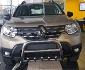 Renault Duster 2018-2024 рр. Кенгурятник без напису WT003 (нерж.) фото 14