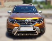 Dacia Duster 2018-2024 рр. Кенгурятник без напису WT003 (нерж.) фото 8