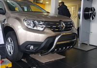 Dacia Duster 2018-2024 рр. Кенгурятник без напису WT003 (нерж.) фото 14