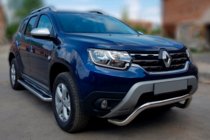 Dacia Duster 2018-2024 рр. Кенгурятник WT007 (нерж.) фото 1