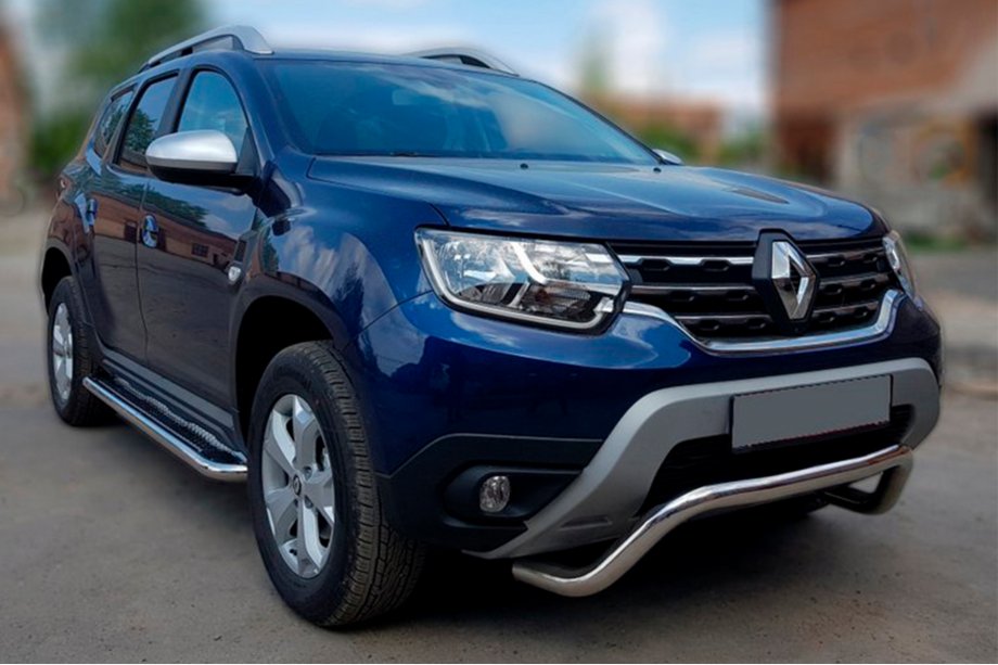 Renault Duster 2018-2024 рр. Кенгурятник WT007 (нерж.) Image
