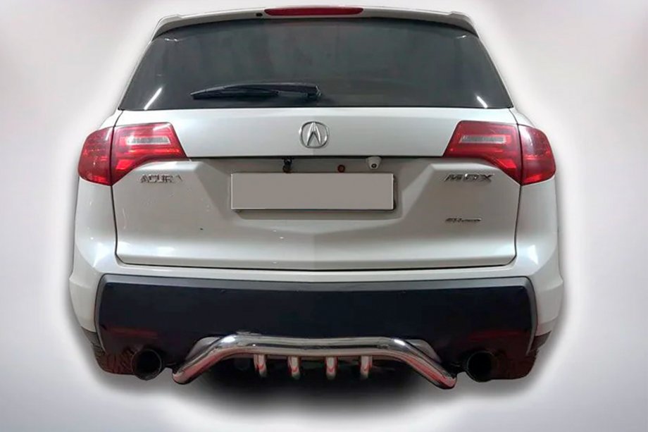Acura MDX 2007-2013 рр. Задній захист B1-47 (нерж) Фото 2