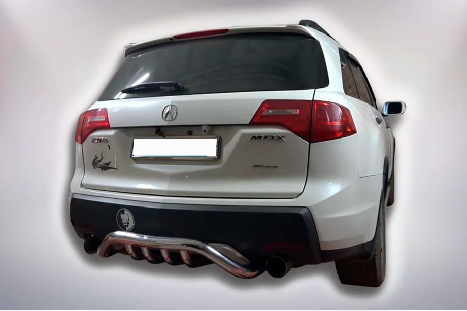 Acura MDX 2007-2013 рр. Задній захист B1-47 (нерж) Фото 4