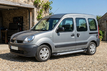 Renault Kangoo 1998-2008 рр. Бокові пороги Allmond Grey (2 шт., алюм) фото 1