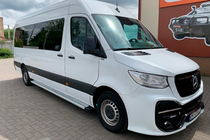 Mercedes Sprinter W907/W910 2018- рр. Бокові пороги Maya V2 (2 шт., алюміній) фото 3