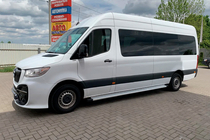 Mercedes Sprinter W907/W910 2018- рр. Бокові пороги Maya V2 (2 шт., алюміній) фото 1