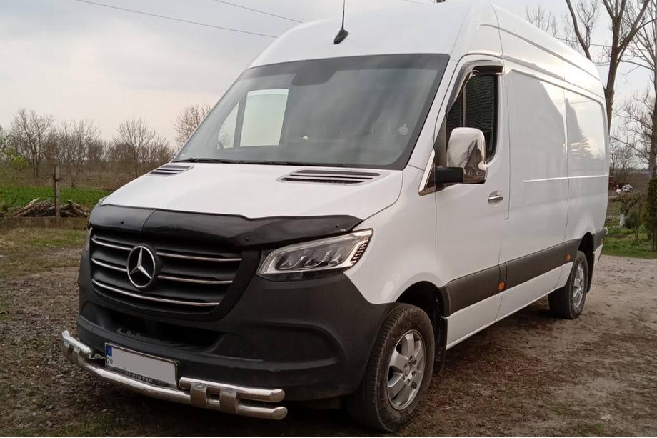Mercedes Sprinter W907/W910 2018- рр. Накладки на дзеркала (2 шт., нерж) OmsaLine - Італійська нержавійка Фото 2