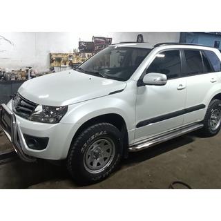 Бокові пороги Premium (2 шт, нерж) Suzuki Grand Vitara 2005-2017 рр. фото 3