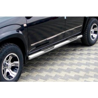 Бічні труби для стандартної бази (2 шт, нерж) Toyota Rav 4 2006-2013 рр. фото 1