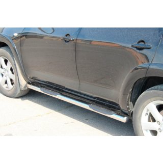 Бічні труби для стандартної бази (2 шт, нерж) Toyota Rav 4 2006-2013 рр. фото 3
