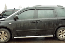 Kia Carnival 2002-2013 рр. Бічні труби (2 шт., нерж) фото 1