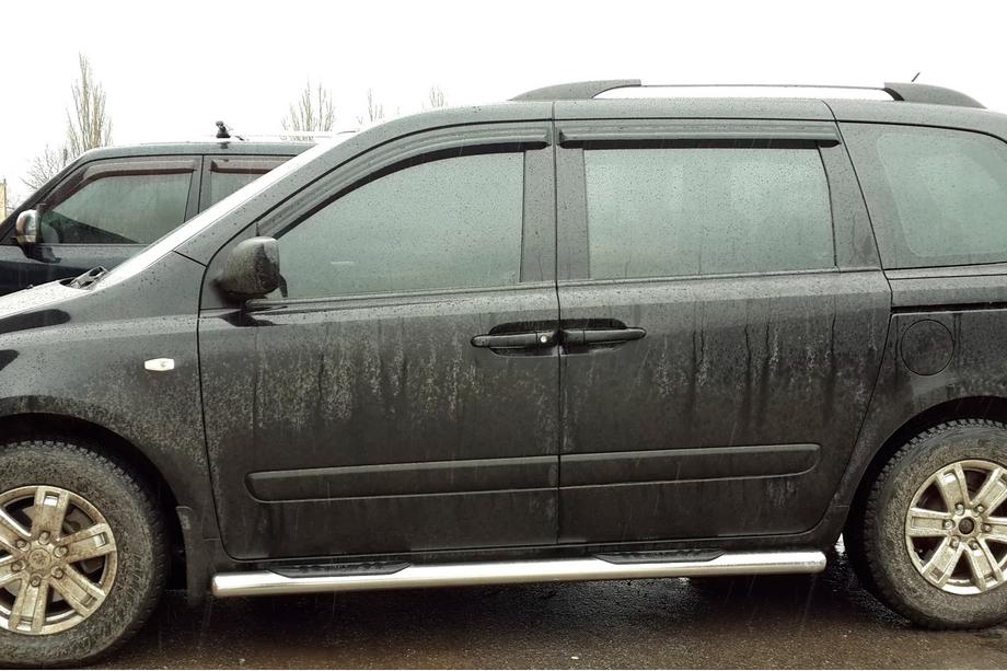 Kia Carnival 2002-2013 рр. Бічні труби (2 шт., нерж) Image