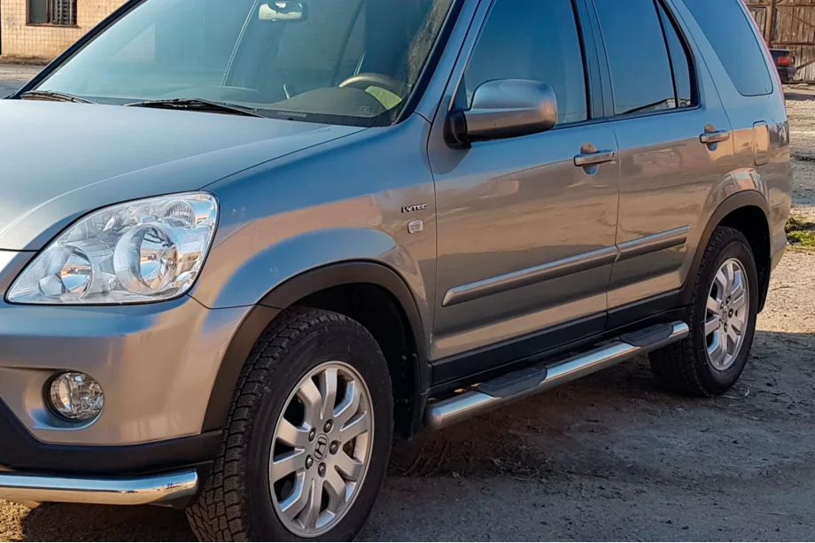 Honda CRV 2001-2006 рр. Бічні труби (2 шт., нерж)