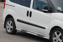 Opel Combo 2012-2018 рр. Бічні труби (2 шт., нерж) 70 мм, коротка база фото 1