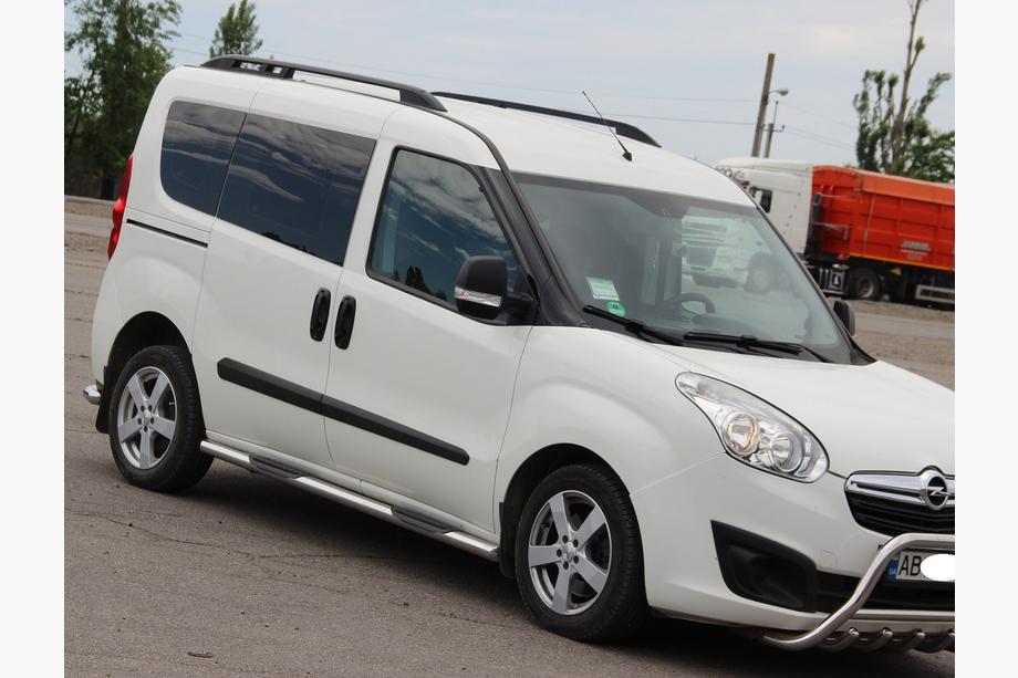Opel Combo 2012-2018 рр. Бічні труби (2 шт., нерж) 70 мм, довга база Фото 3
