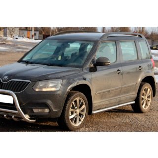 Бічні труби (2 шт., нерж) Skoda Yeti 2009-2017 рр. фото 2