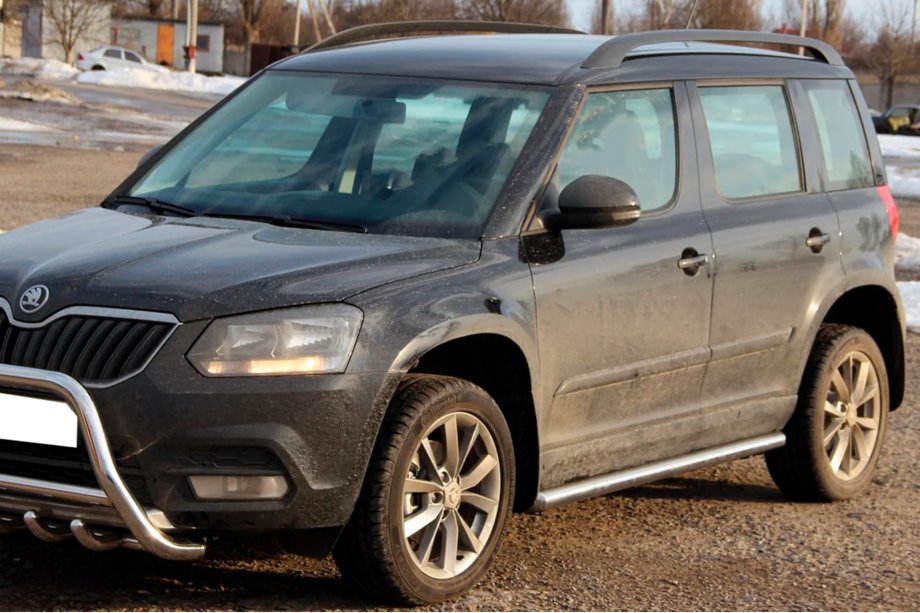 Skoda Yeti 2009-2017 рр. Бічні труби (2 шт., нерж) Фото 2
