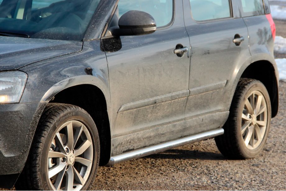 Skoda Yeti 2009-2017 рр. Бічні труби (2 шт., нерж) Фото 1