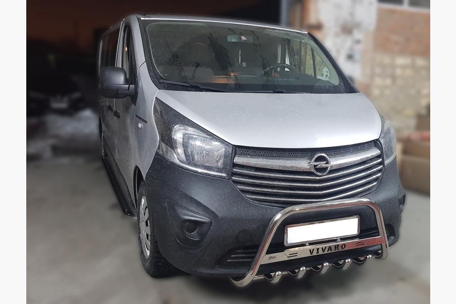 Opel Vivaro 2015-2019 рр. Кенгурятник WT003-4 (нерж.) Без напису Фото 3
