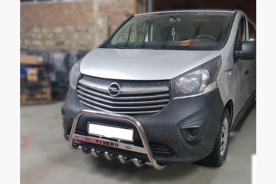 Opel Vivaro 2015-2019 рр. Кенгурятник WT003-4 (нерж.) Без напису Фото 2