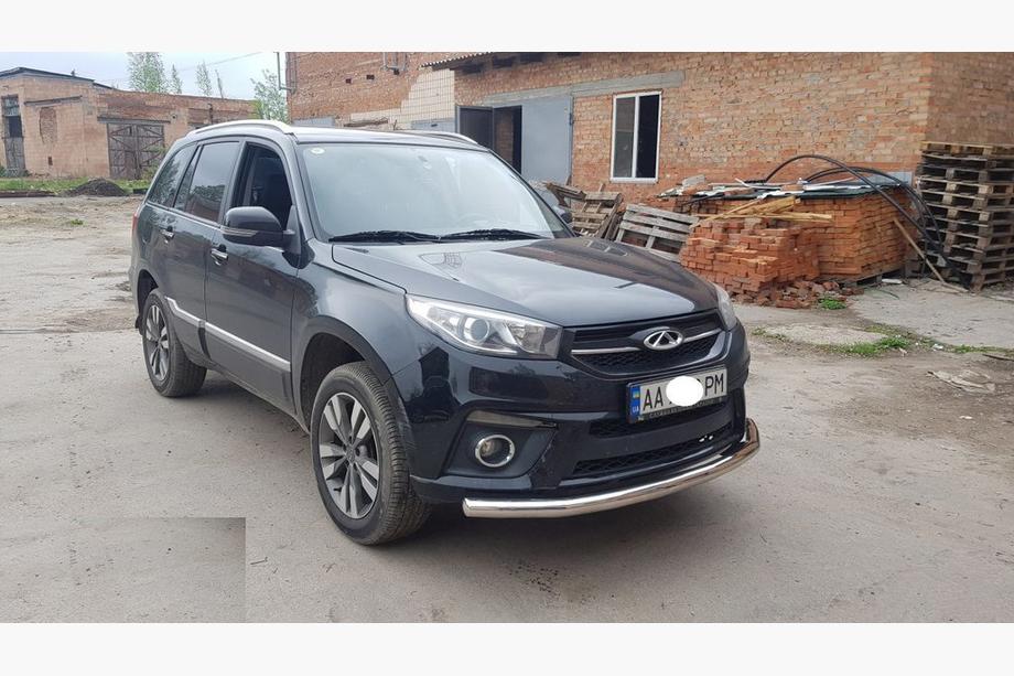Chery Tiggo 3 2005- рр. Передній захист ST008 (нерж) Фото 3