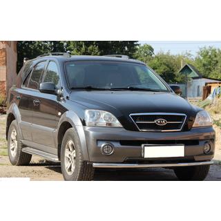 Передній захист ST008 (нерж) Kia Sorento I BL 2002-2009 рр. фото 2