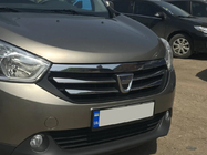 Dacia Lodgy 2012-2022 рр. Накладки на решітку (4 шт, нерж.) фото 4