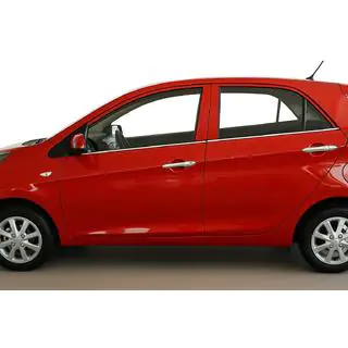 Окантовка вікон (4 шт, нерж) Kia Picanto 2011-2016 рр. фото 1