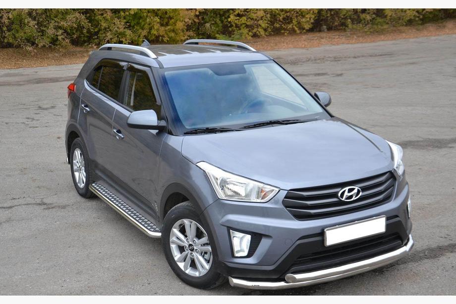 Hyundai Creta 2014-2020 рр. Передній захист ST014 (нерж.) Image