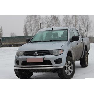 Передній захист ST014 (нерж.) Mitsubishi L200 2006-2015 рр. фото 2