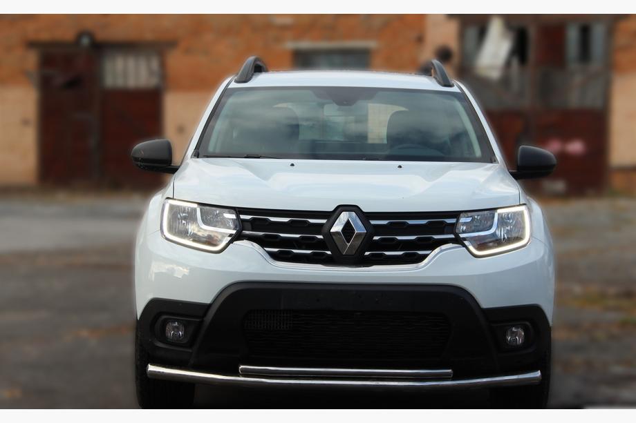 Renault Duster 2008-2017 рр. Передній захист ST014 (нерж.) Фото 1