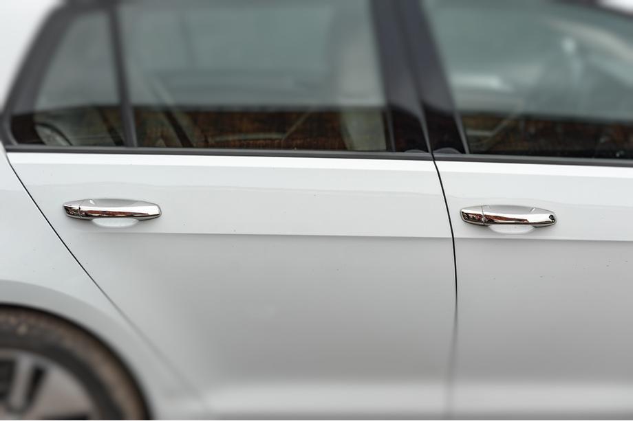 Volkswagen Golf 7/E-Golf 2012-2020 рр. Накладки на ручки (4 шт, нерж) Carmos - Турецька сталь Фото 2
