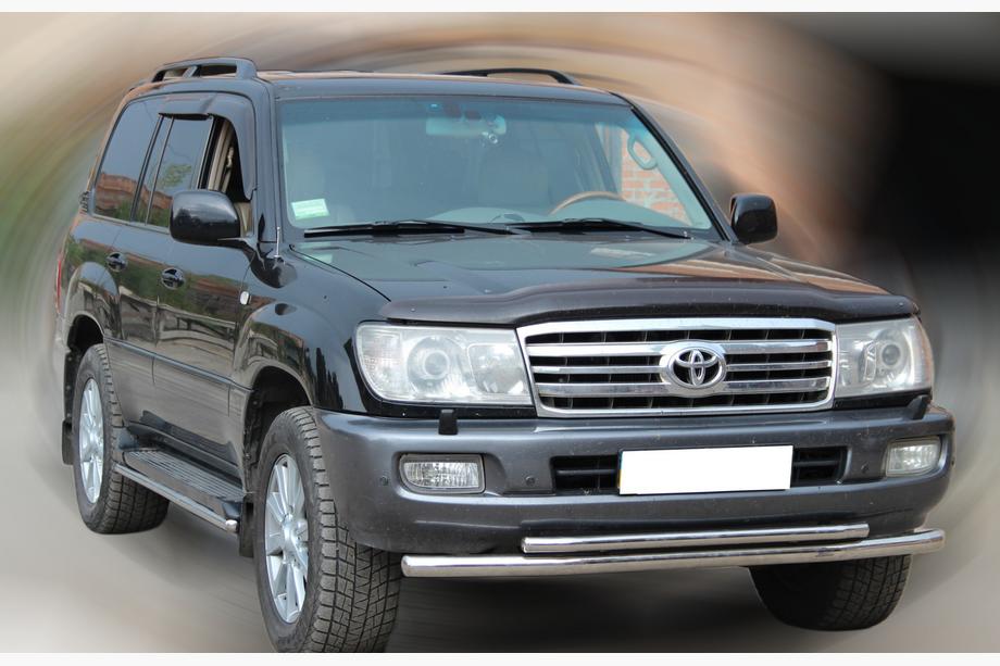 Toyota Land Cruiser 100 1998-2007 рр. Передній захист ST014 (нерж.) Фото 3