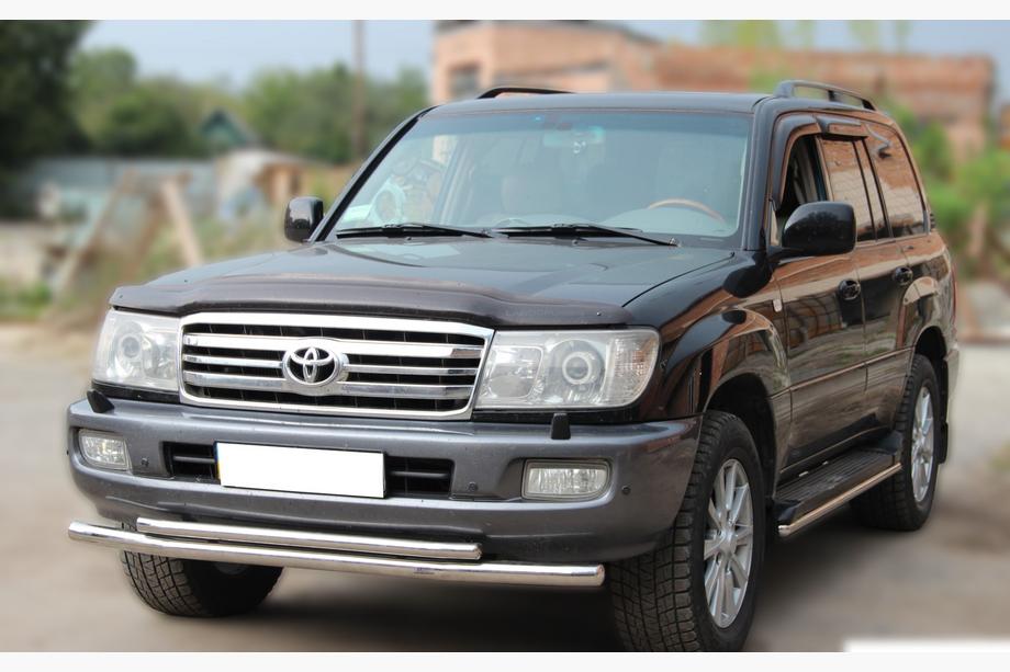 Toyota Land Cruiser 100 1998-2007 рр. Передній захист ST014 (нерж.) Фото 2